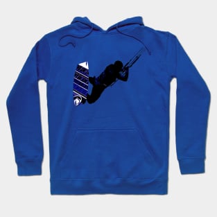 Kitesurfing Action Kite And Surf Illustration Hoodie